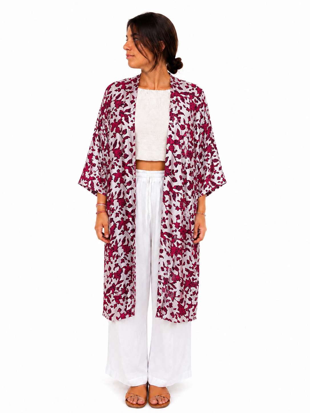 Kimono Satin Fuchsia
