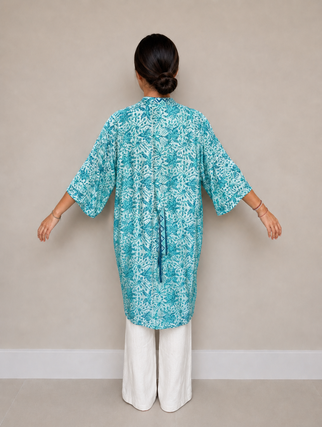 Kimono Satin Turquoise