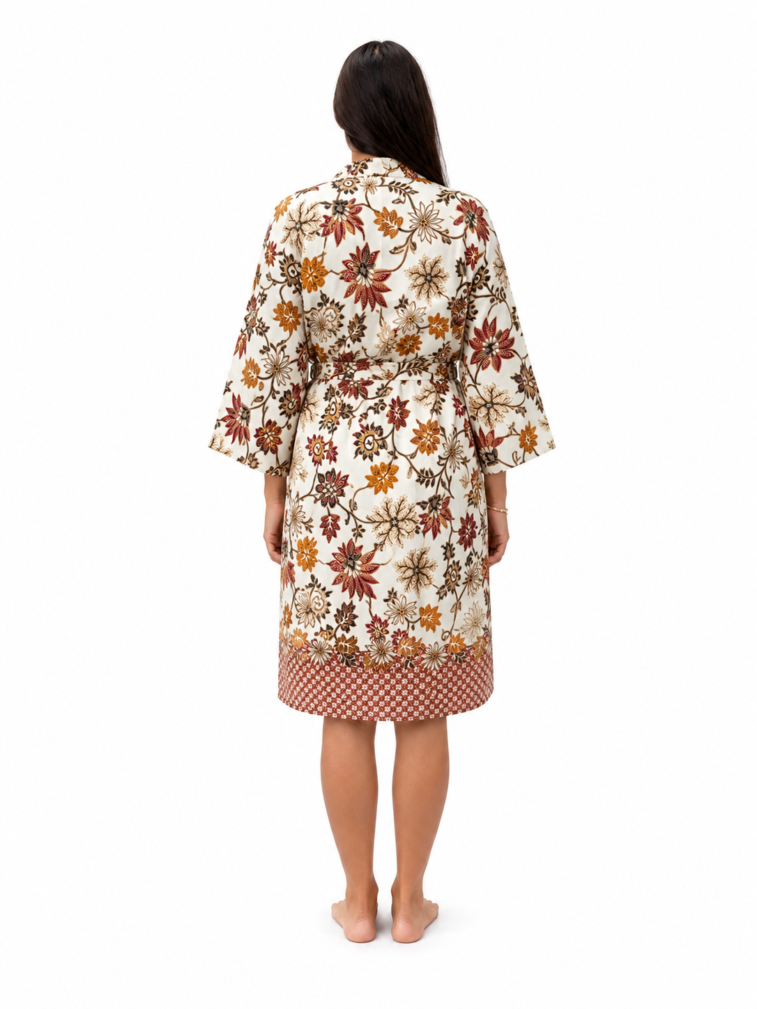 Kimono Bohème Floral Terracotta