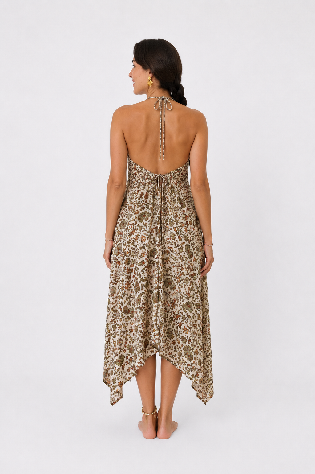 Robe Bohème Satinée Sable