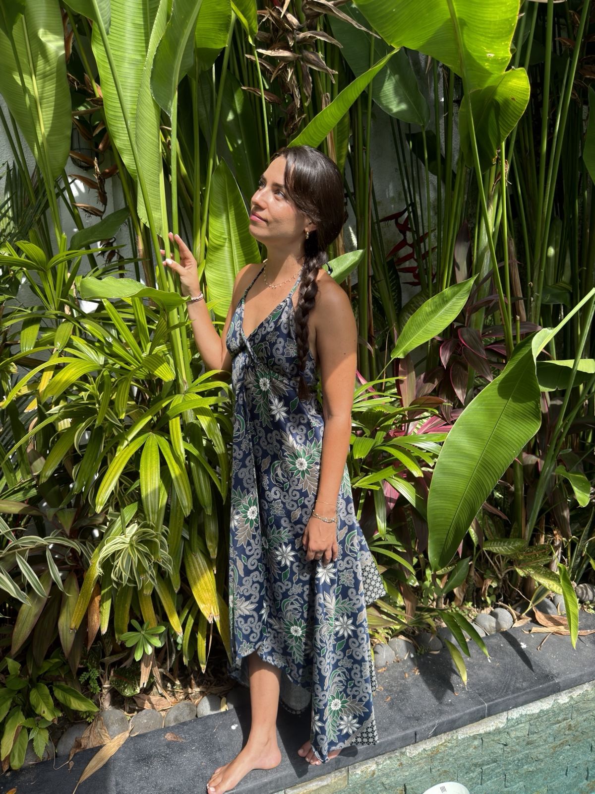 Robe Satinée Azure Bali