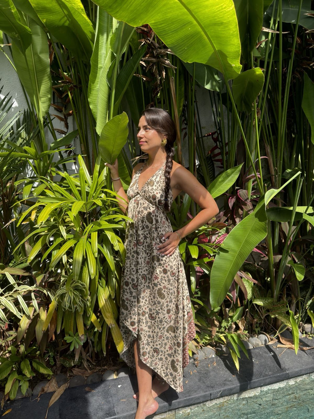 Robe Bohème Satinée Sable