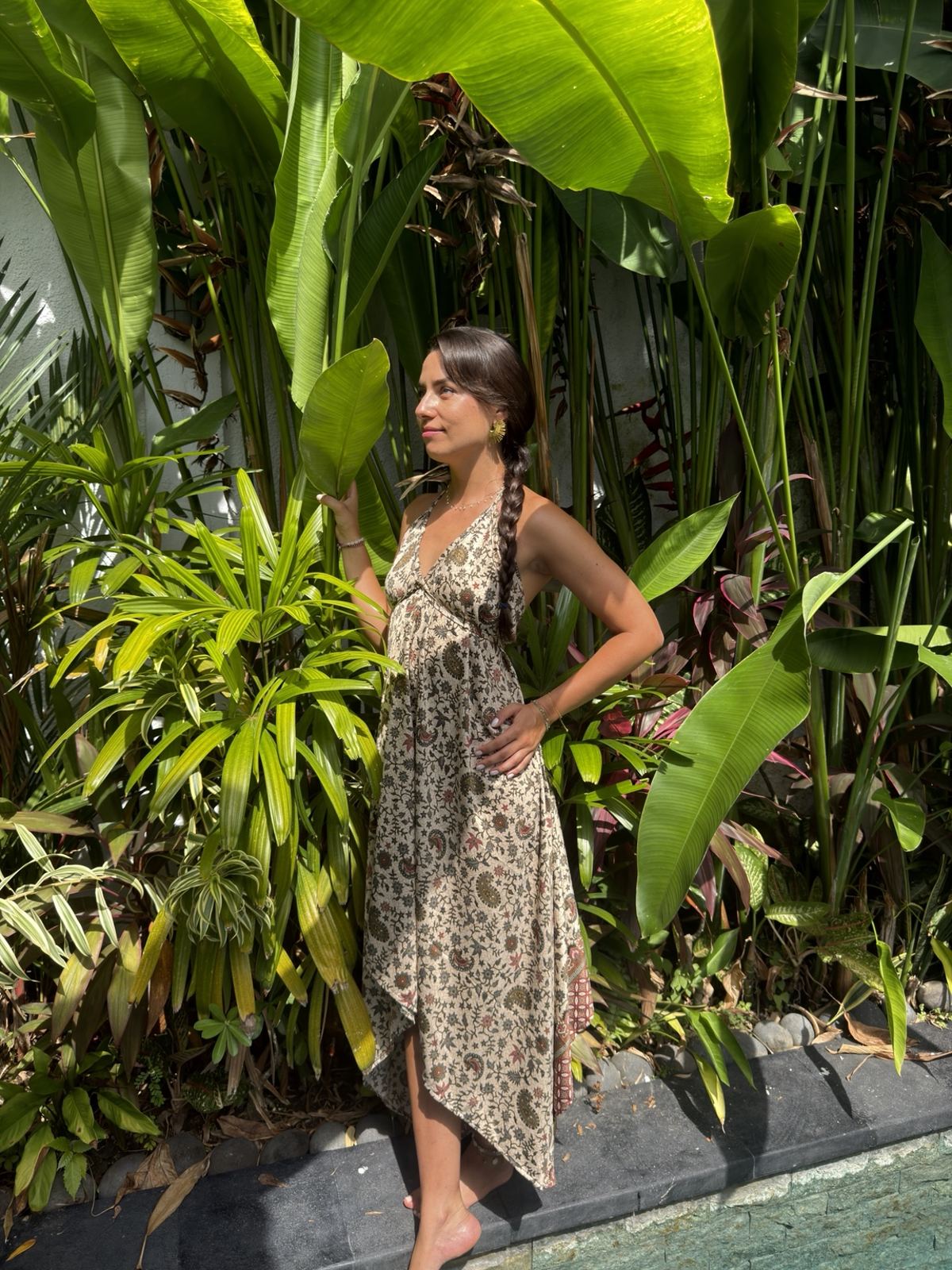 Robe Bohème Satinée Sable