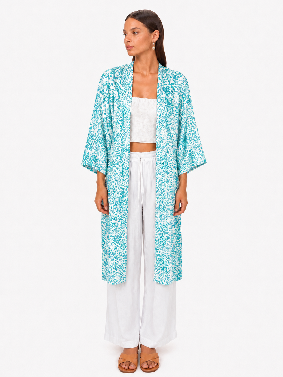 Kimono Satin Turquoise