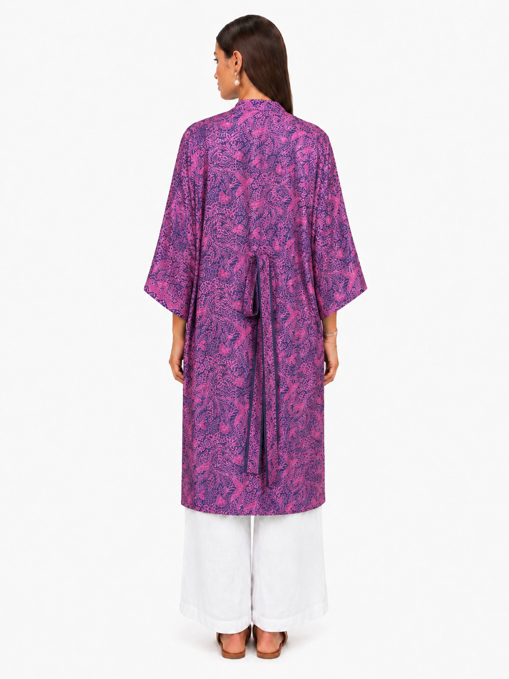 Kimono Satin Orchid Bloom