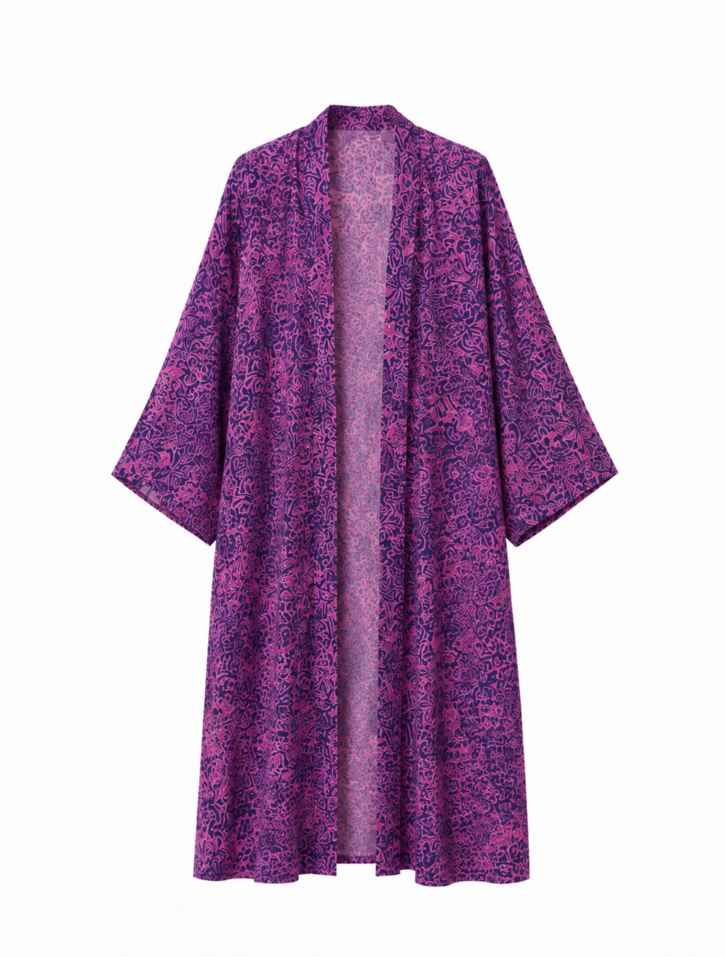 Kimono Satin Orchid Bloom