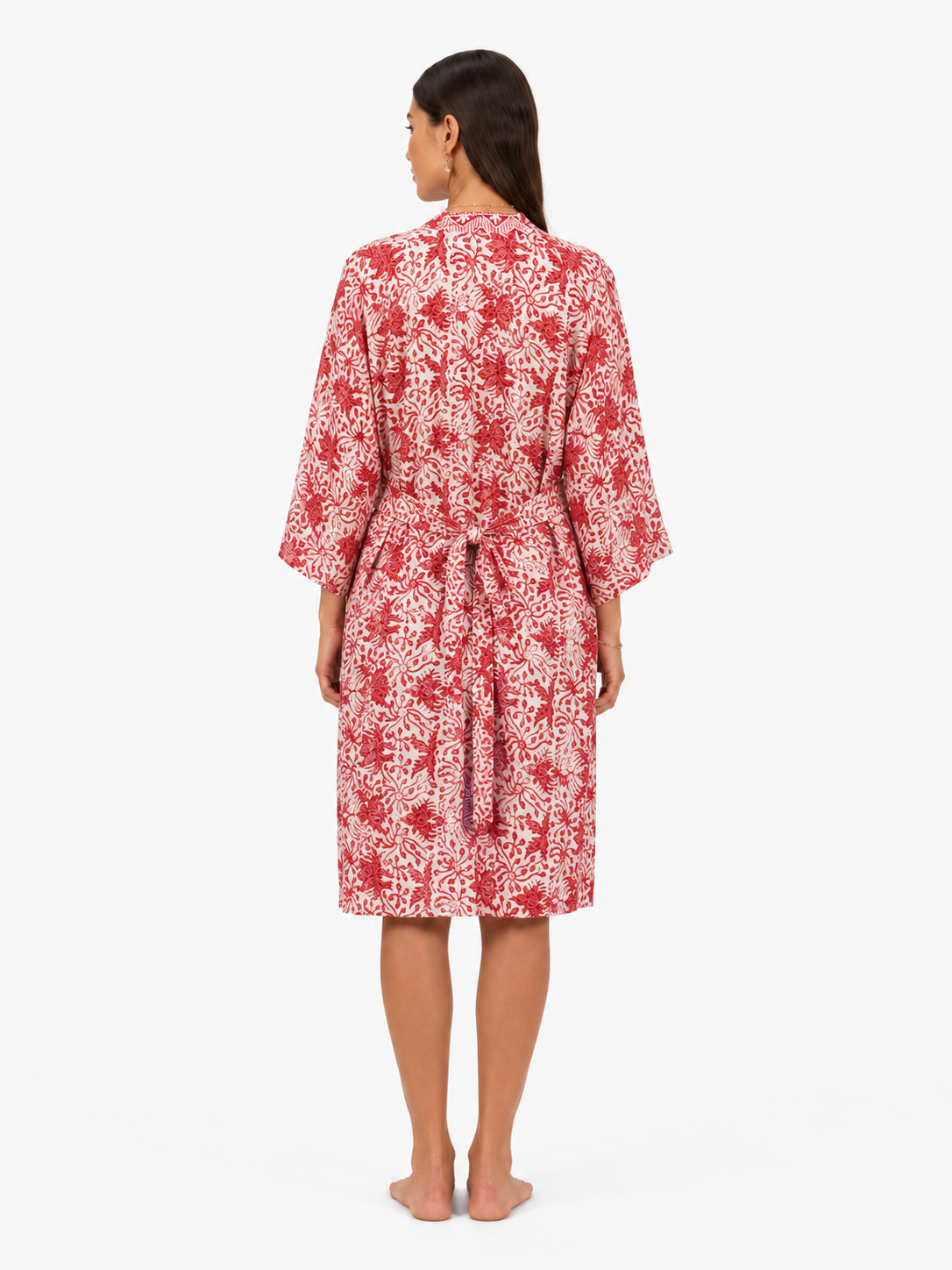 Kimono Satin Rouge