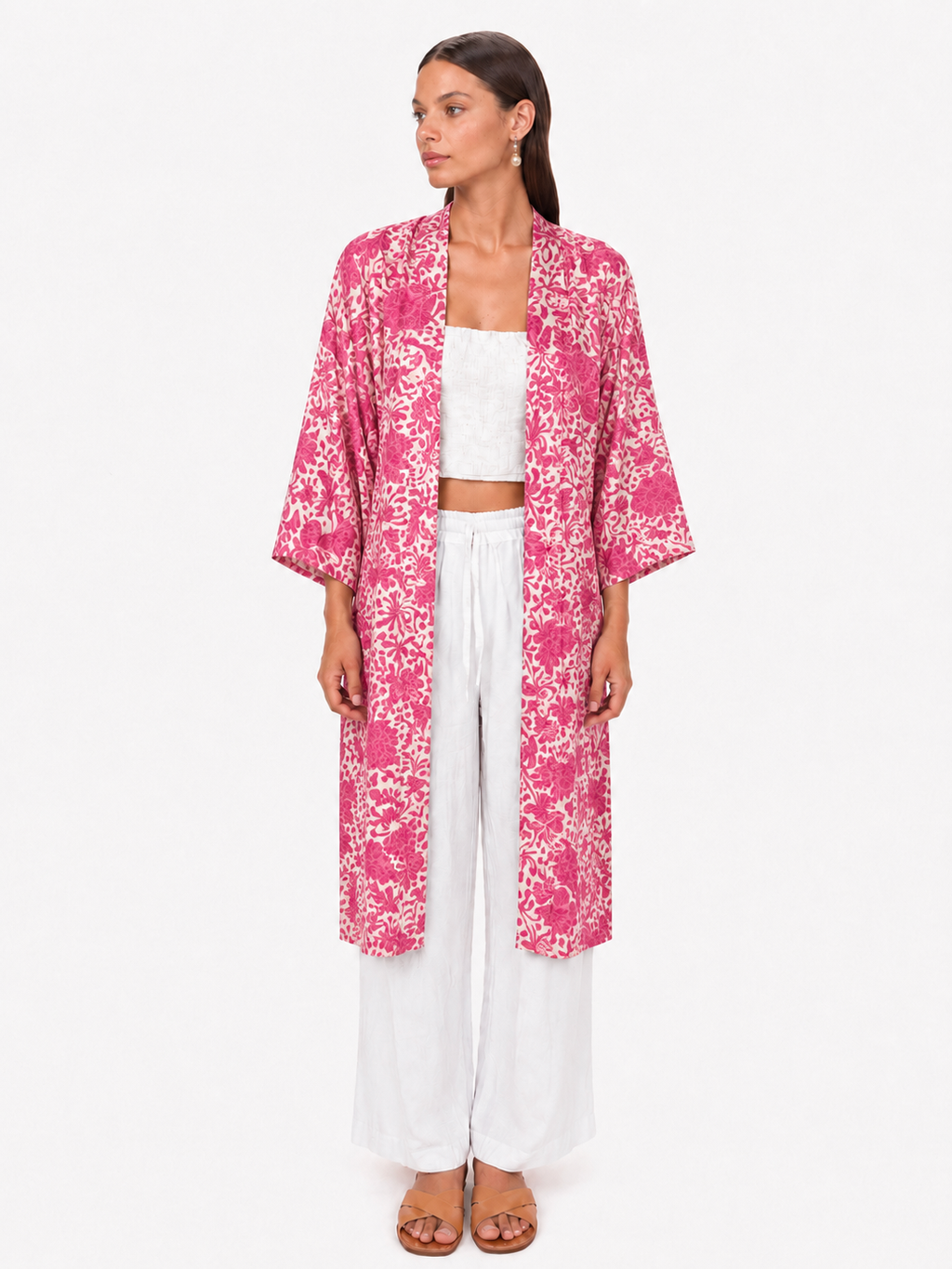 Kimono satin rose