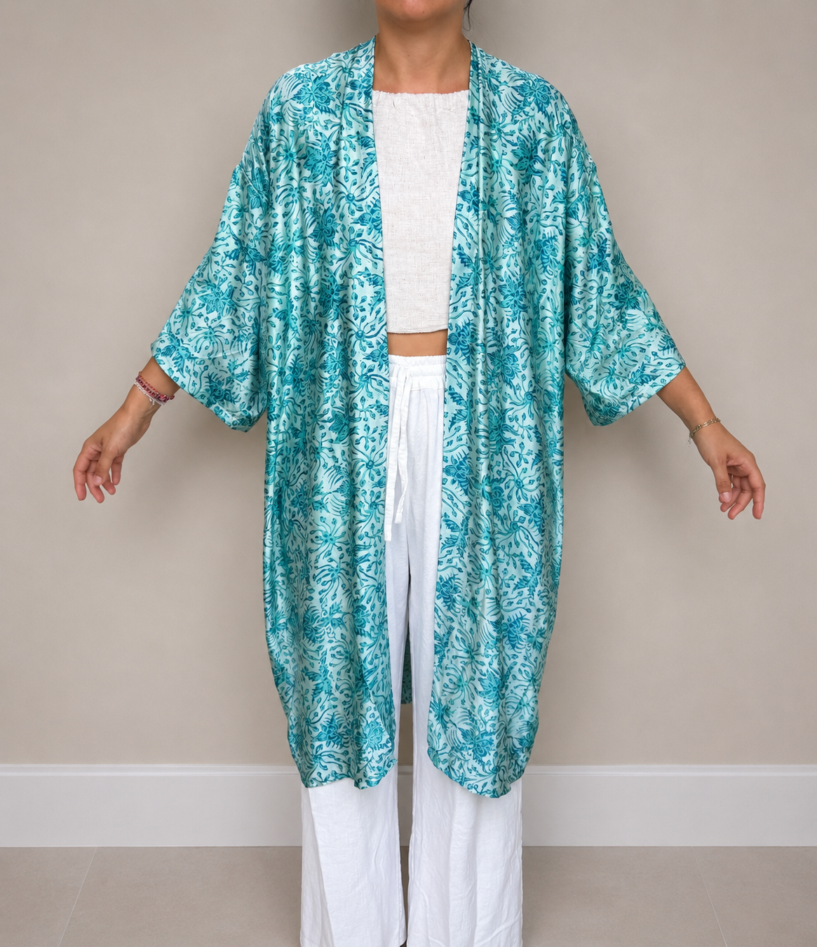 Kimono Satin Turquoise