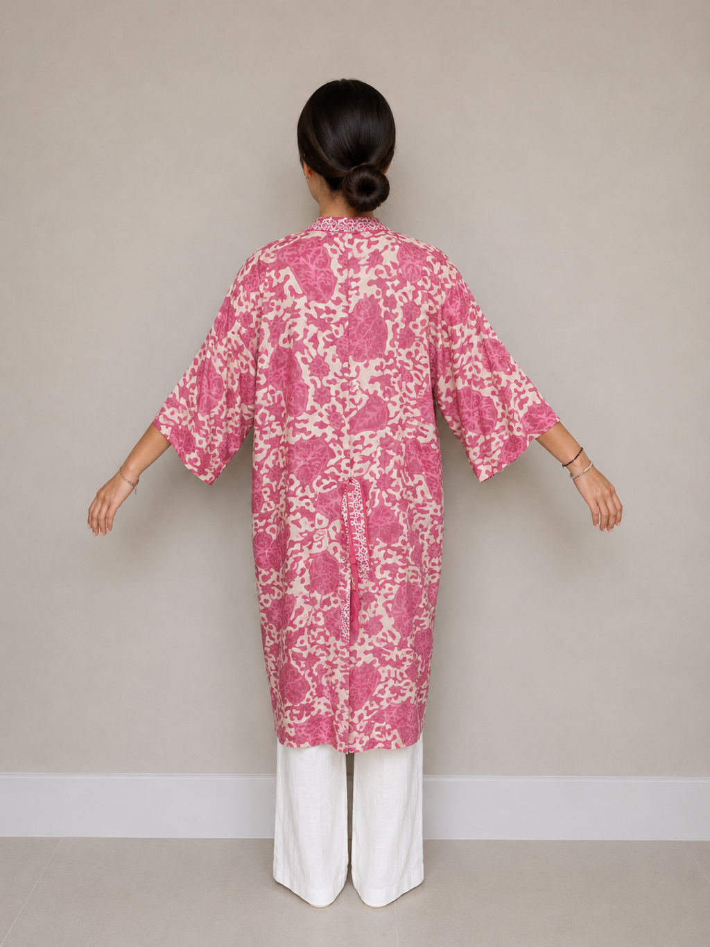 Kimono satin rose