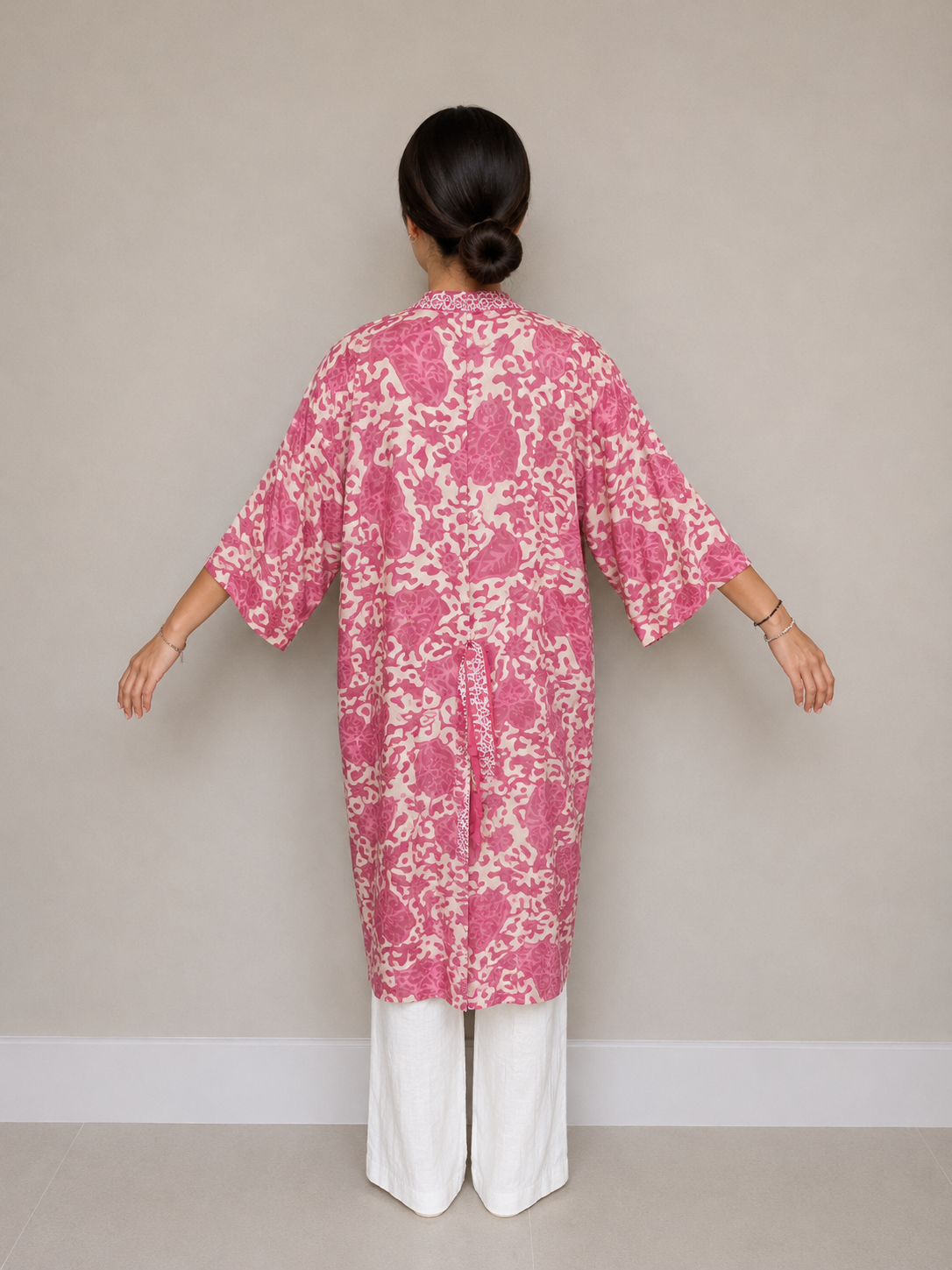 Kimono satin rose