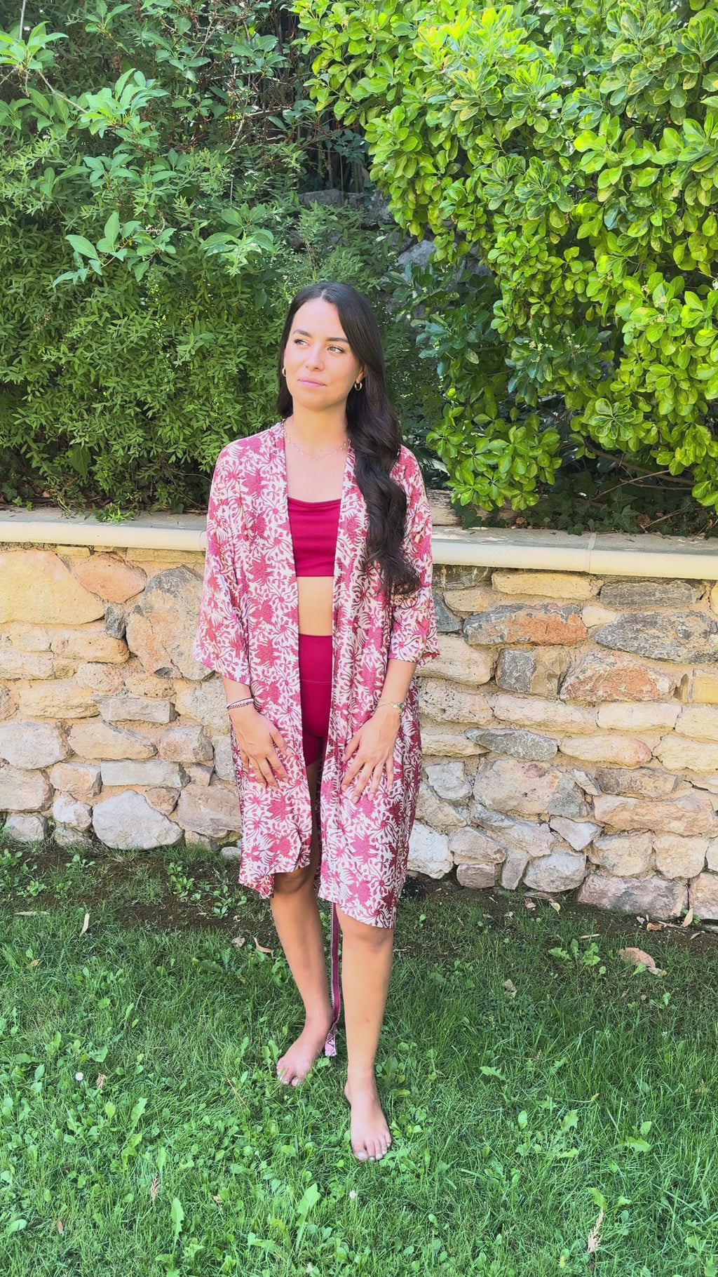 Kimono Satin Rouge